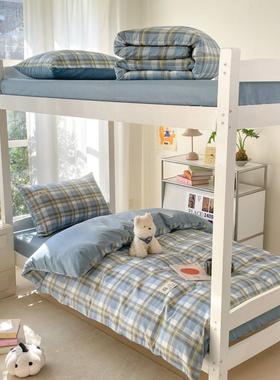 学宿上舍床六件23118生套纯棉全棉床单人被罩2025新款单床被套床