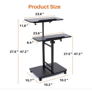立电式 脑升降桌家用可折叠移动调节车间YFW电站脑笔本工作记台