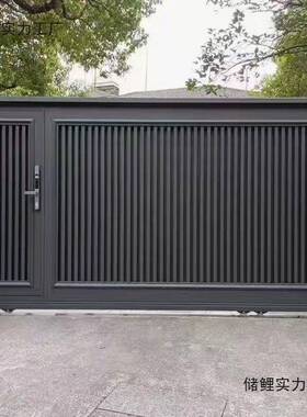 新款别墅铝艺院大拉FOZ门铝庭合金动推平移门乡村花园农村电户外