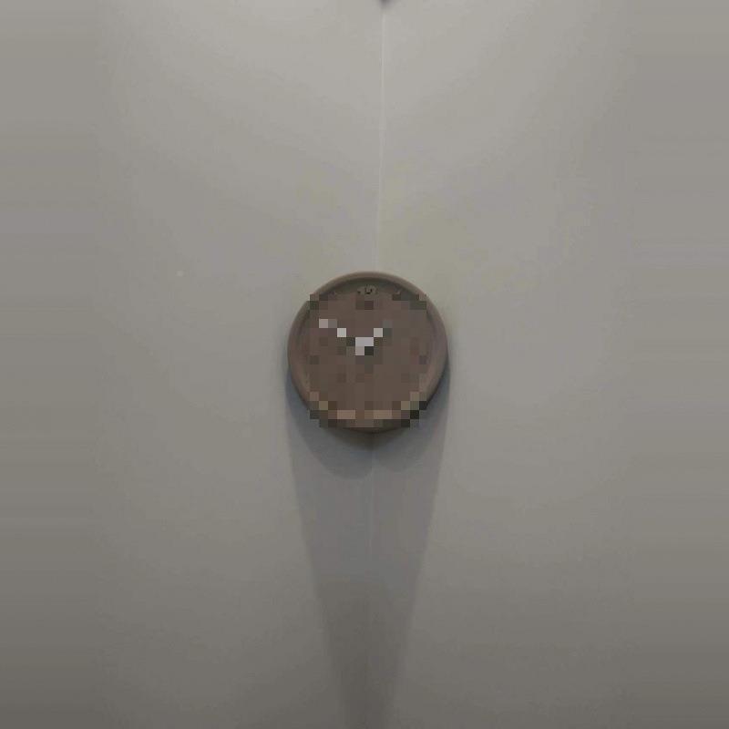 挂科技装纯色角简约现代打孔免艺墙术数字遮孔钟DRN饰静音钟角