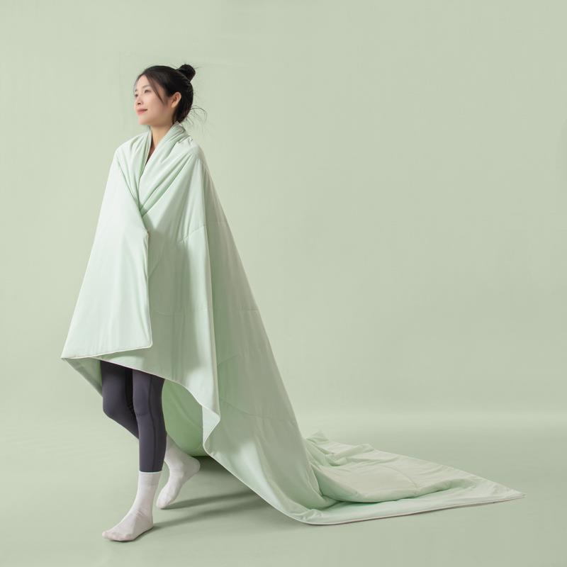 A类纯锦纶凉感QLL雪糕夏被单凉双人夏被洗可机冰丝夏被薄色被芯