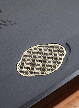 然整块天乌金茶盘托盘家石用简约排茶水石头茶海大82507小号现代