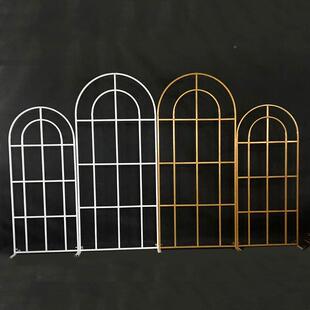 新中式婚庆舞台布置铁艺拱门道具森系款婚礼场TB622436景屏布路置