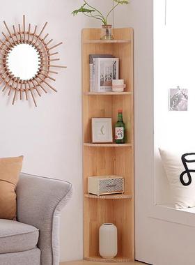 拐FTZ角落木三边柜实木置物架地客厅角卧室多层墙角扇形转角实角