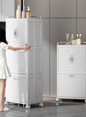 脏衣篮10553纳家用衣服浴收筐室卫生间分层收纳架带滑轮可折叠脏