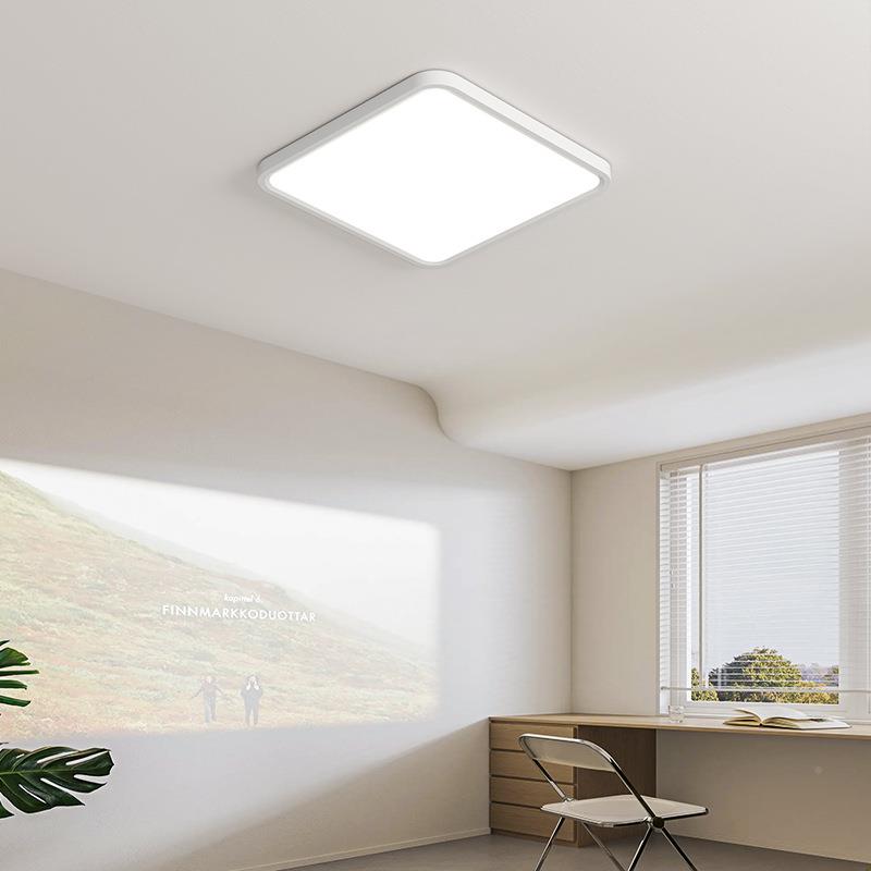 光谱led客厅吸顶全灯超奶油卧室灯HS-CM239方风形简约餐厅中山组