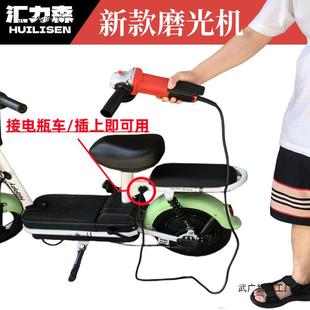 新款 2v通用角磨机7切割机打抛磨QOO光家用手持角磨机 48v 瓶60v
