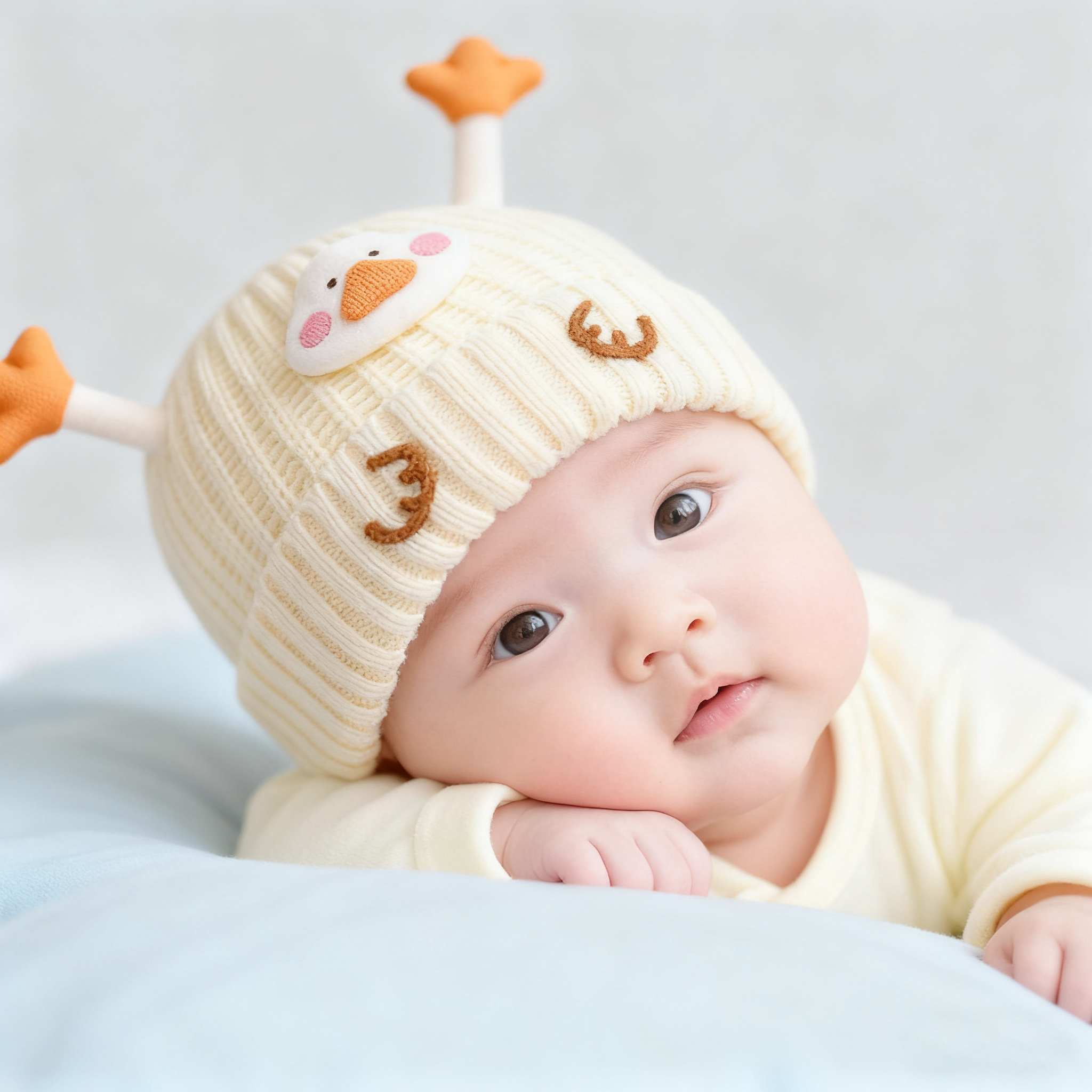 婴儿帽子秋冬季保暖男女加厚针织可爱超萌冬天宝宝护耳毛线帽,童装/婴儿装/亲子装,帽子,淘宝优惠券,粉丝福利购,淘宝优惠卷