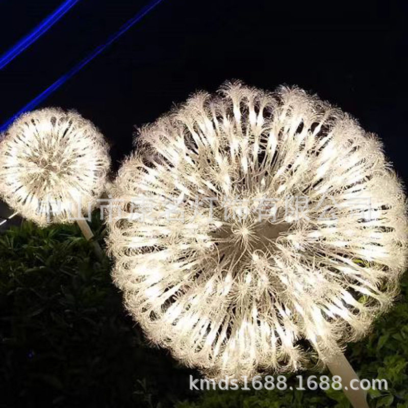 七彩变色蒲公英灯同步变色灯发光蒲公英发光球铜线球