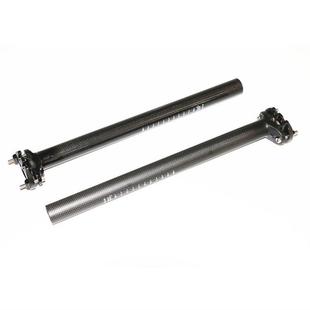 无标新款 31.6坐杆山地公路自行车双钉铝接头座管 碳纤维直头27.2