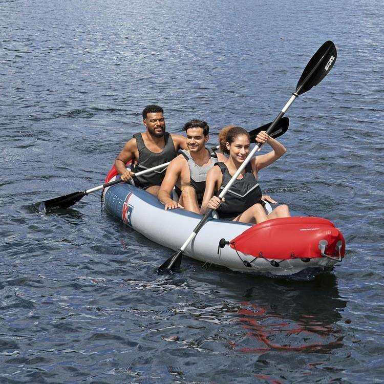 Bestway65132漂流充气船橡皮划艇独木舟单人双人三人船送船桨气泵