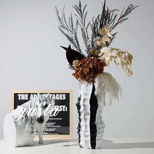 中古风简约客厅茶几餐厅样板间别墅插干花瓶花器家居软装饰品摆件