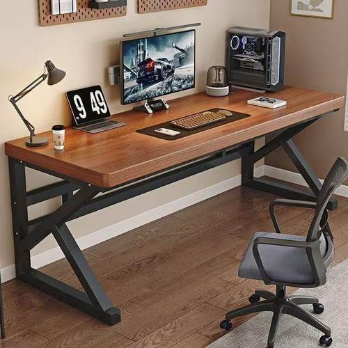 电脑桌实木办公桌台式桌子家用卧室电竞双人学生新品