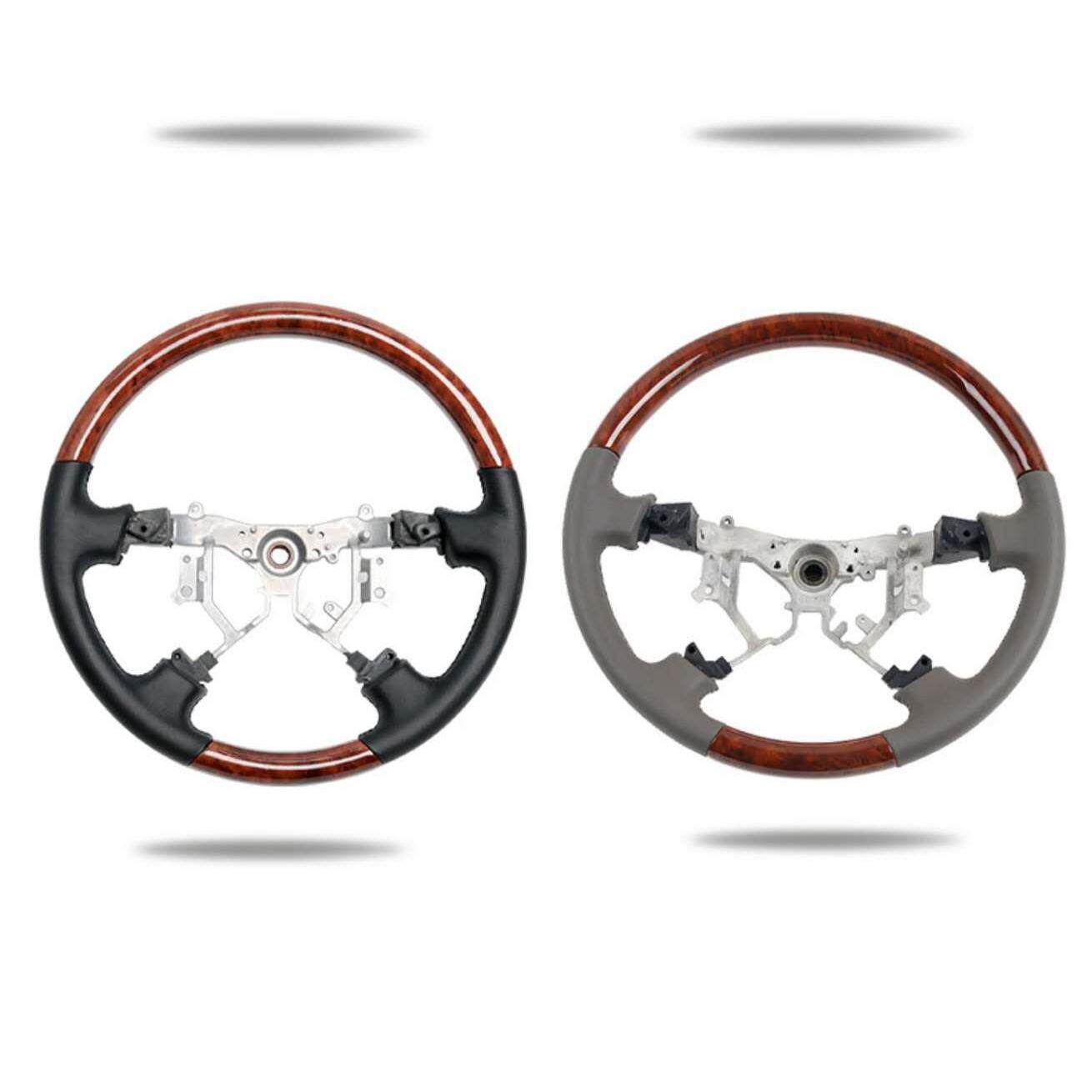 改装方向盘适用于丰田普拉多桃木总成霸道改装多功能按键游丝