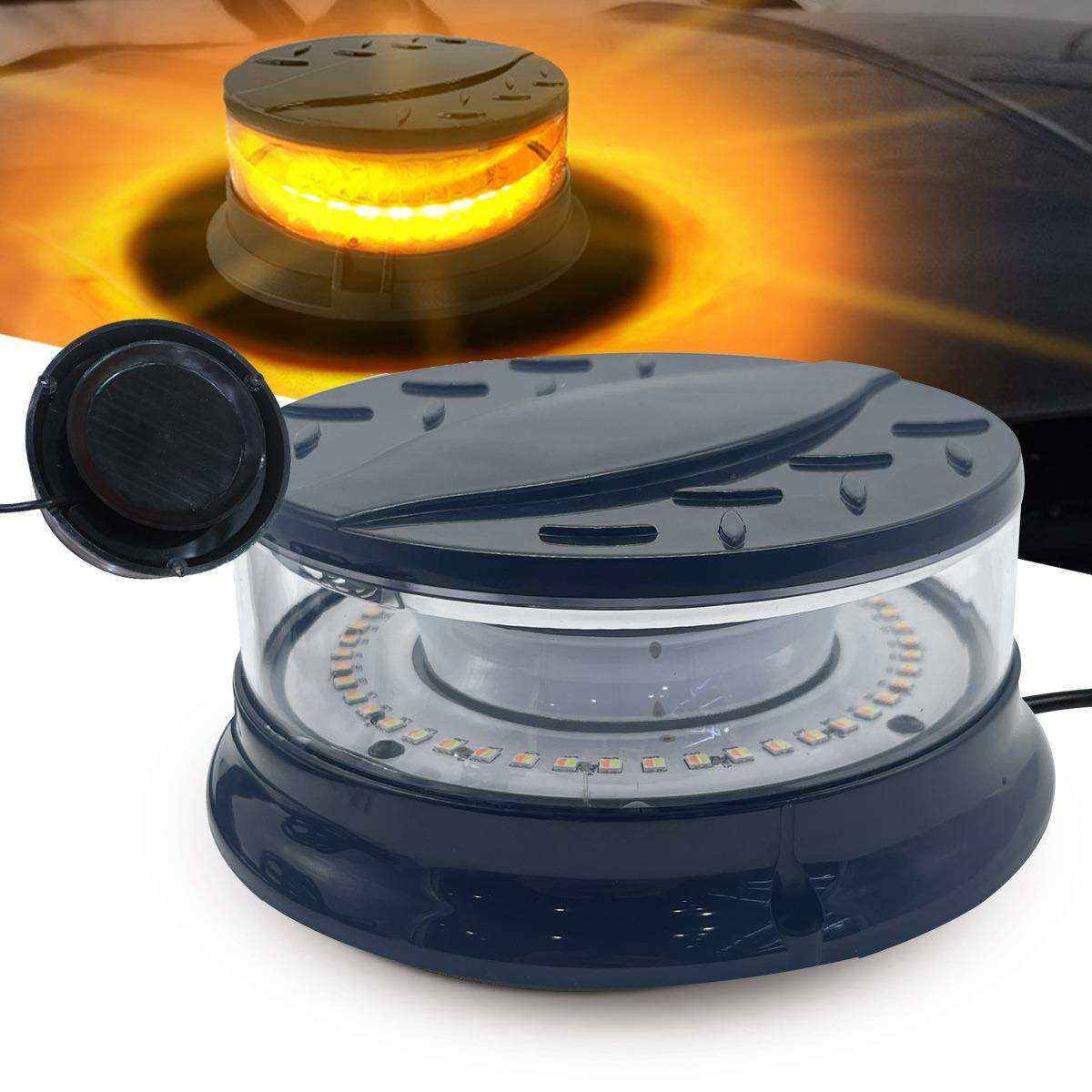 汽车吸顶高亮警示灯工程车LED黄色频闪灯爆闪带强磁底座12-24v