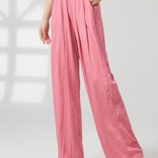 古典舞飘逸直筒舞蹈裤 高腰宽松垂感冰丝阔腿裤 秋 现代舞练功裤 新款