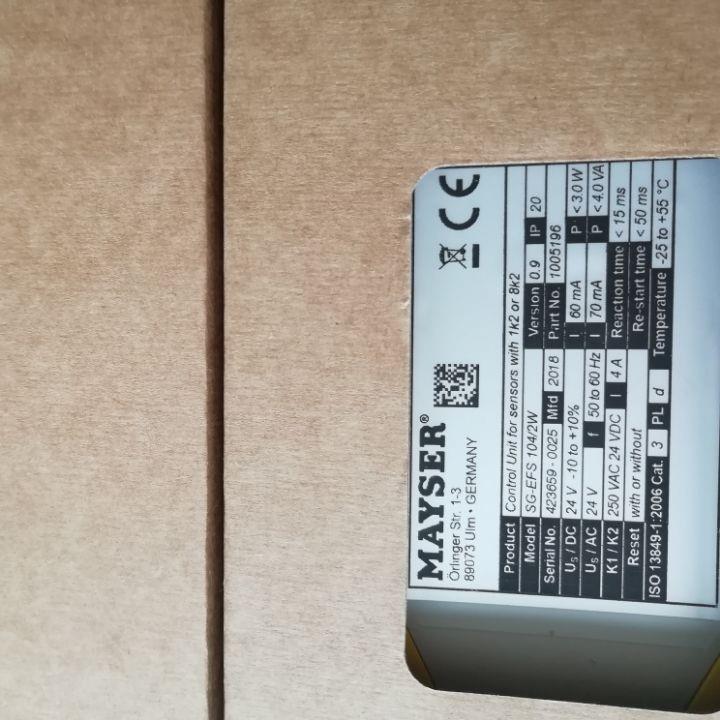 德国MAYSER继电器SG-EFS104ZK2/1