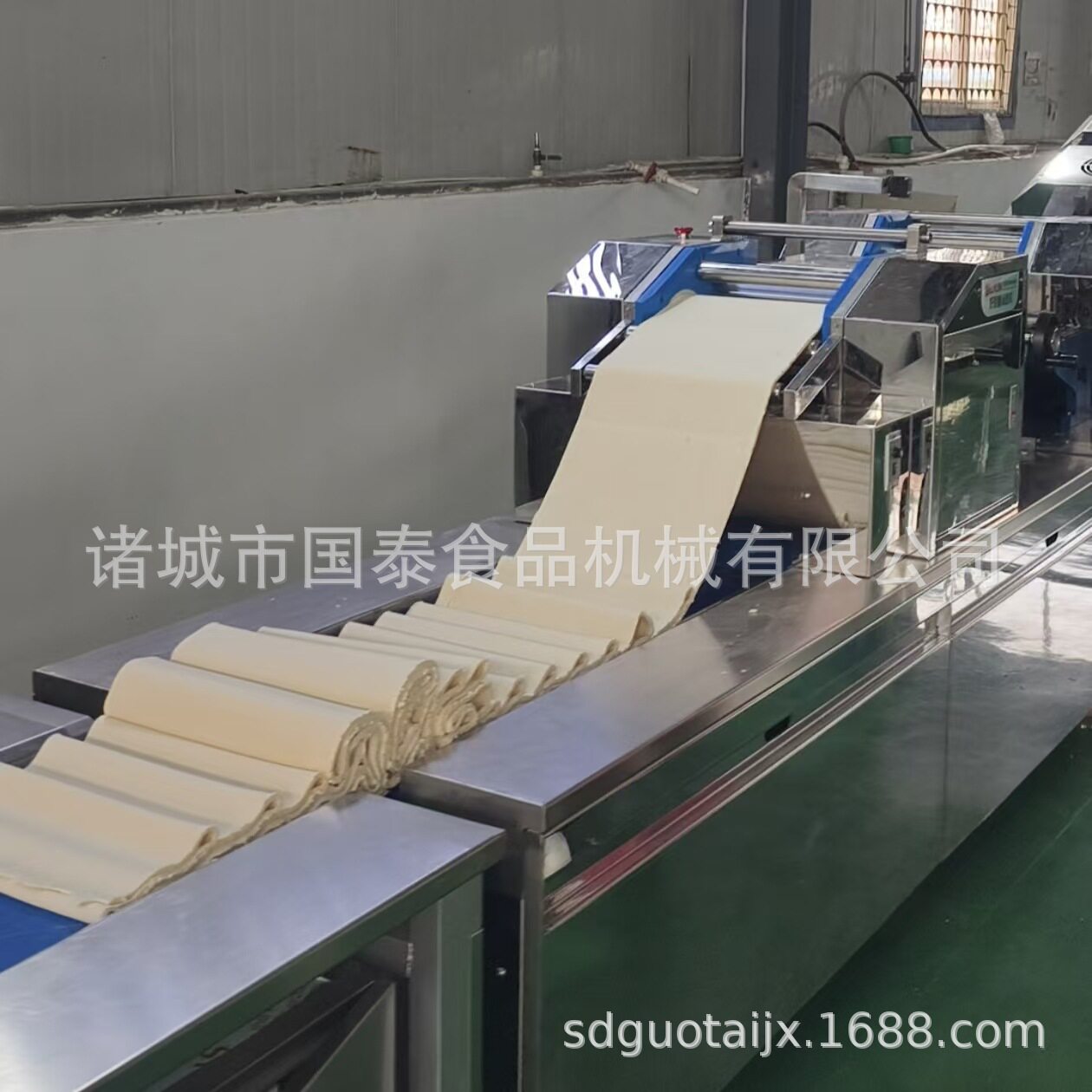 300型每小时800斤复压式鲜面条加工设备饺子皮馄饨皮生产设备