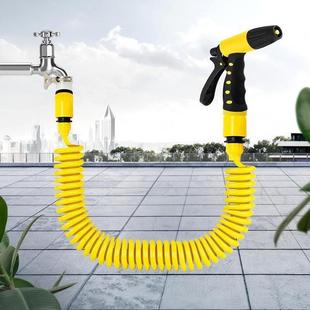 五点二功能水枪弹簧伸缩水软管洒水冲车神管家用浇花自来水