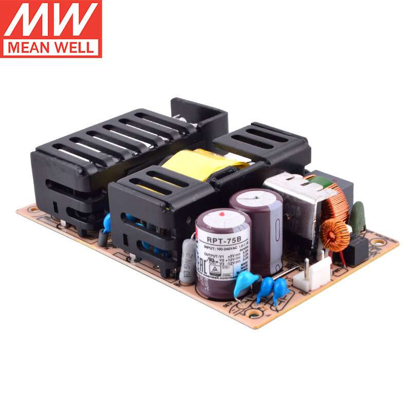 明纬(MEANWELL) RPT-75B三路输出PCB裸板型电源 5V6A/12V3A/-12