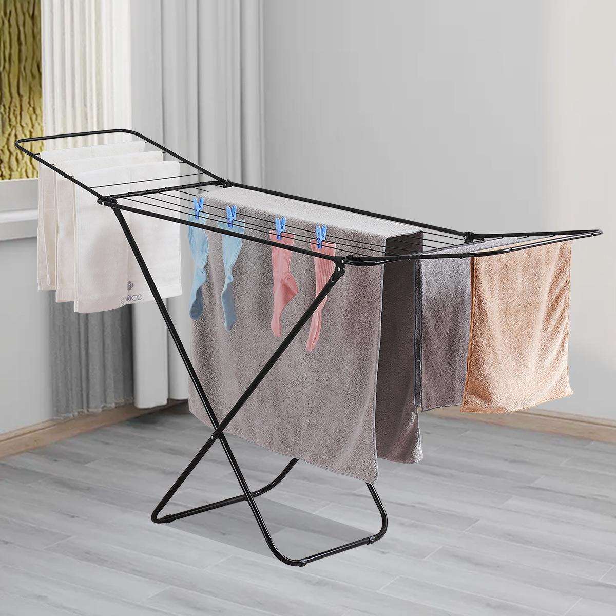 阳台大号X型晾衣架可折叠收纳室内外家用免安装落地式晒衣架