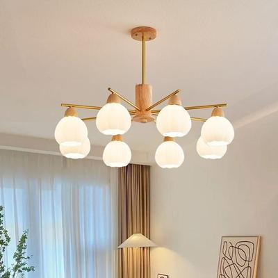 客厅灯吊灯原木风客厅主灯现代简约餐厅吊灯卧室奶油风全光谱灯具