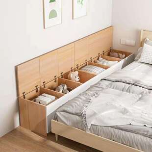 床边小柜子卧室上翻盖储物柜夹缝柜间隙隔断柜飘窗柜可坐收纳柜厂