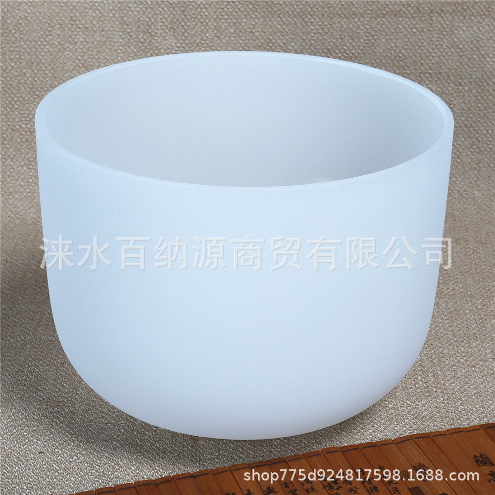 水晶钵乳白色6-20英寸冥想音钵音疗唱碗瑜伽钵佛音钵