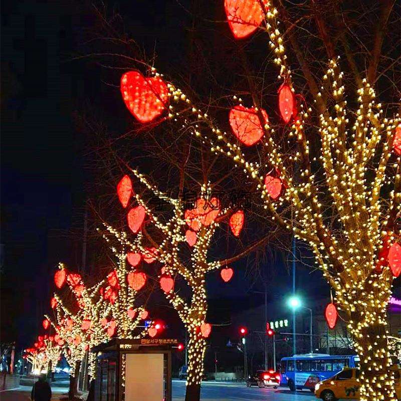 挂件LED爱心户外动物造型灯广场公园门口节日亮化装饰灯