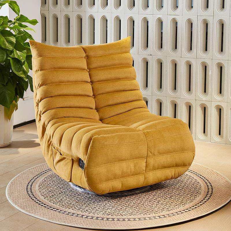 W6单人沙发多功能毛毛虫躺椅电动客厅旋转懒人摇椅可躺可睡沙发椅