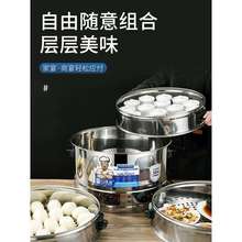 电蒸笼304不锈钢电蒸锅家用多功能大号大容量52cm自动商用三层47