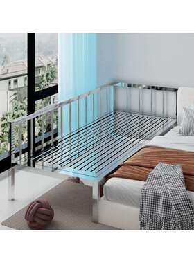 不锈钢拼接床儿童加宽床可带护栏环保BB床无甲醛无异味可