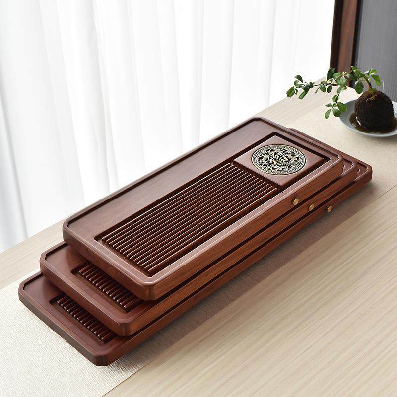 花梨木茶盘客厅家用整块实木茶台排水电木茶盘小号储水托盘干泡台