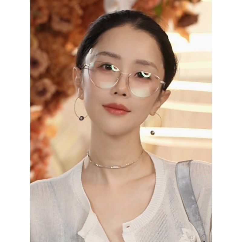 Y【叭哒不惑】纯肽防蓝光老钱风眼镜女护眼气质百搭,ZIPPO/瑞士军刀/眼镜,太阳眼镜,淘宝优惠券,粉丝福利购,淘宝优惠卷