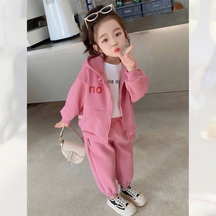 儿童套装 秋季 运动服女童外套洋派休闲两件式 潮 春秋2023女宝宝新款