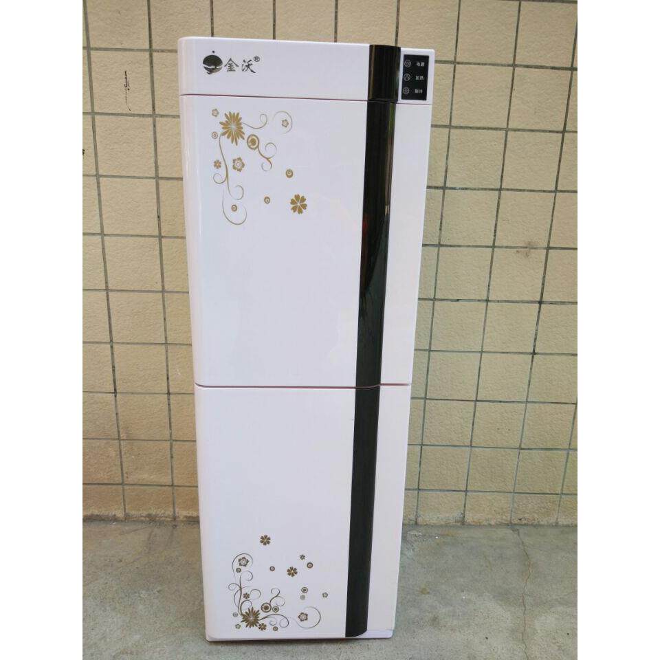 金沃双门立式管线饮水机新款印花铁皮款加厚温热冰热直饮机