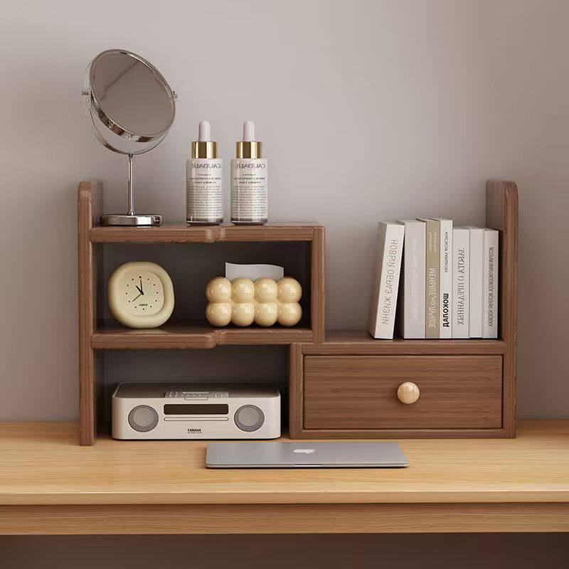 跨境桌面多层置物架简易办公桌加厚收纳柜学生转角书柜多功能书架