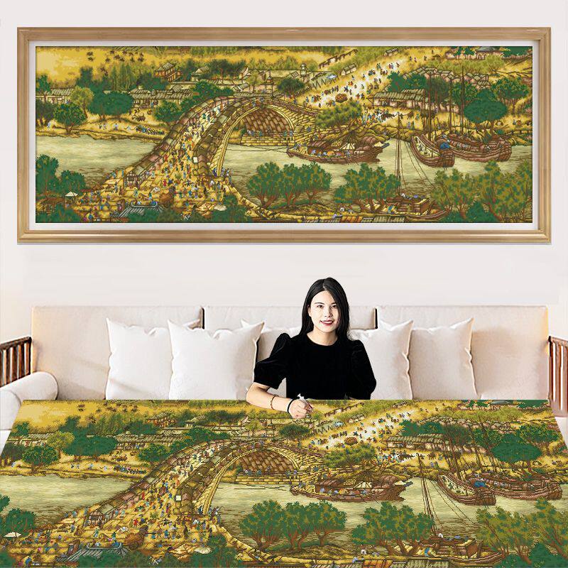 清明上河图十字绣2026新款线绣高端大气客厅名画风景四大十大名画