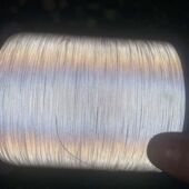 生产0.5mm亮银反光丝 1.0mm亮银双面反光丝 亮银反光条