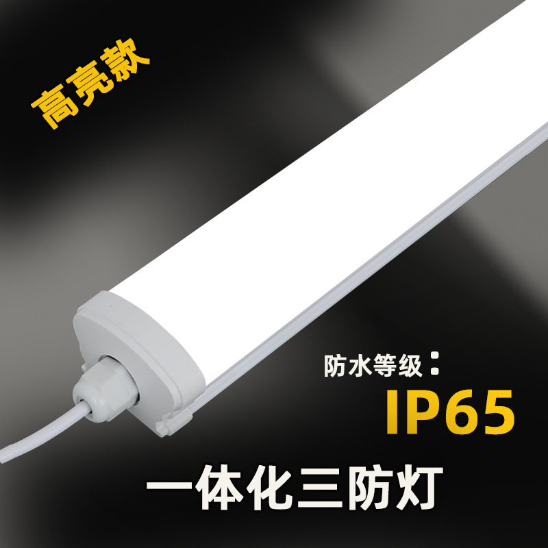 条形贴片式一体化三防灯防水防尘防虫灯防潮0.6米0.9米1.2米冷库