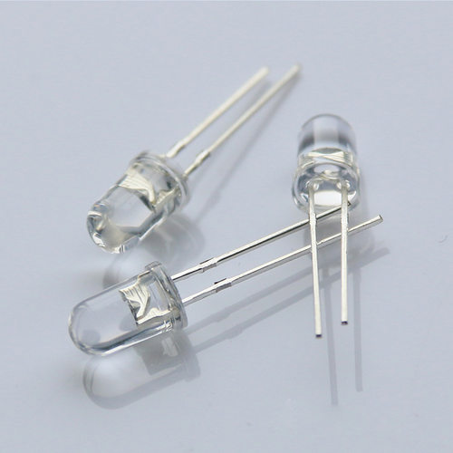 5mm透明紫色灯珠 5MM圆头超高亮紫色长脚直插led发光二极管