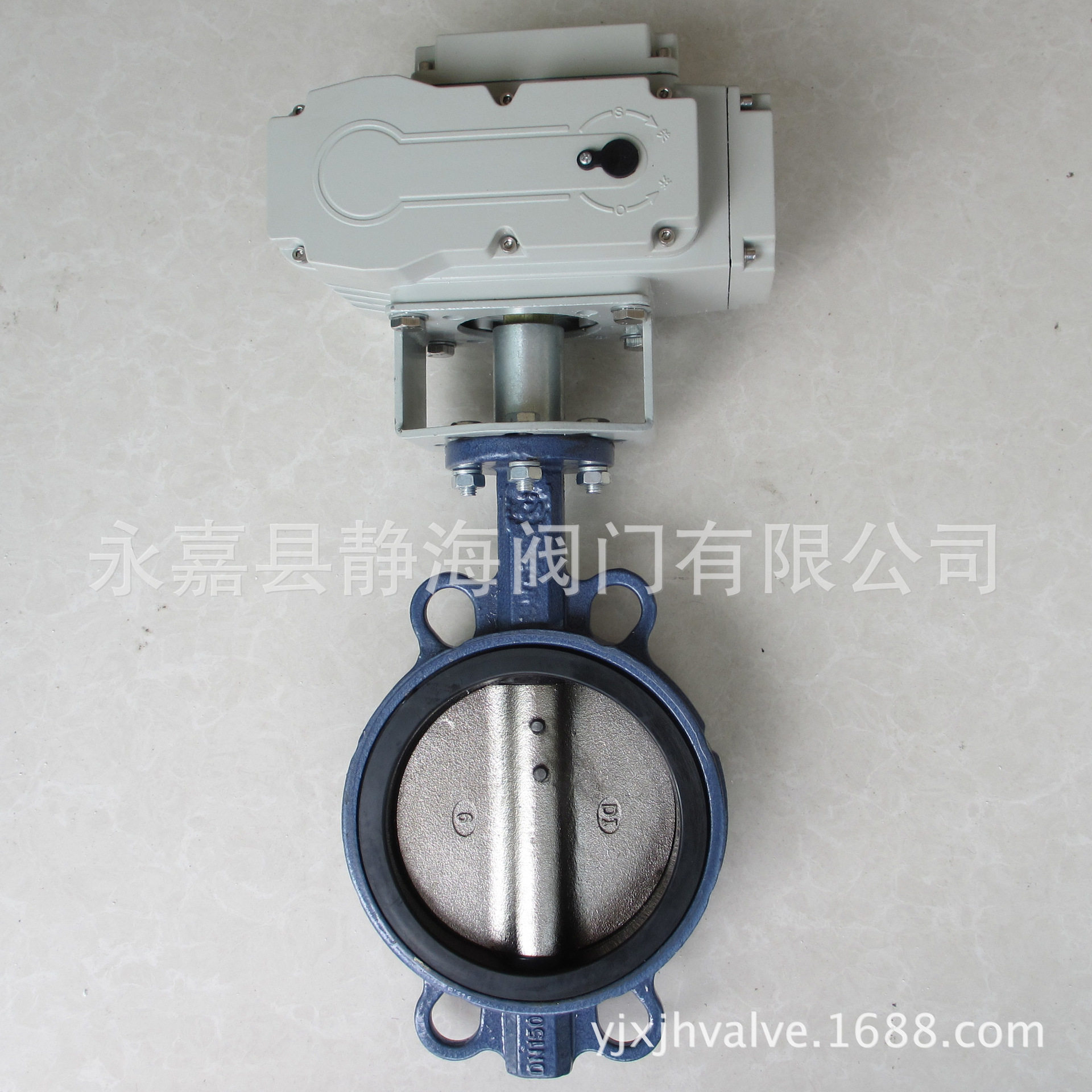 瀞海D971X-10C型电动软密封蝶阀对夹EPDM密封 电动铸钢蝶阀