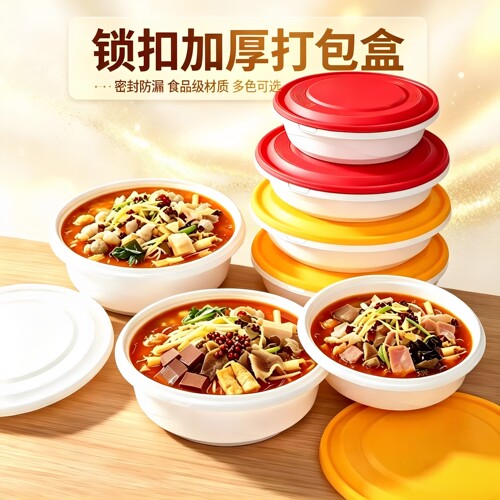 赛卓圆形塑料耐高温大盆打包盒