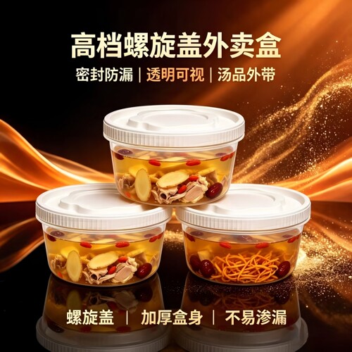一次性塑料扭盖加厚打包盒