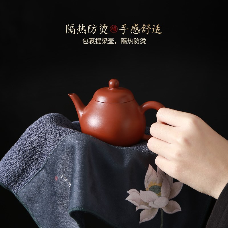 速发高档彩绘茶巾 功夫茶具配件点茶垫布茶席茶布家用吸水抹布