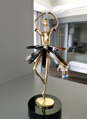 速发简约芭蕾舞蹈孩铜摆饰客厅晶视床电酒柜水头跳舞装饰工艺礼品