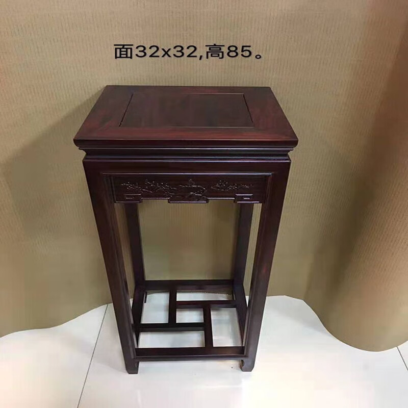 速发新品红木花架印尼黑酸枝物厅实木古仿置客架阔叶黄檀盘景架新