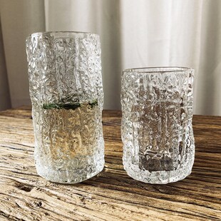 速发家用小清纹树皮新杯牛颜值果汁杯子高奶饮料杯