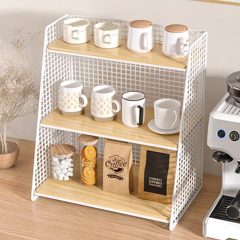 速发桌面杯架杯子收架置物架桌上水杯纳茶杯架子餐桌茶具储物架沥
