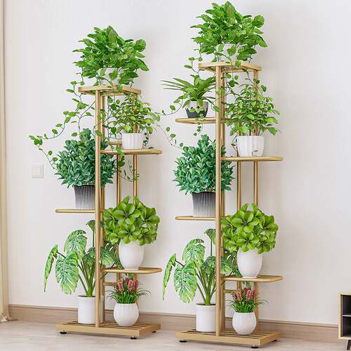 速发层端轻奢台花架子多摆植物高放架落地式客厅简约花盆架层架